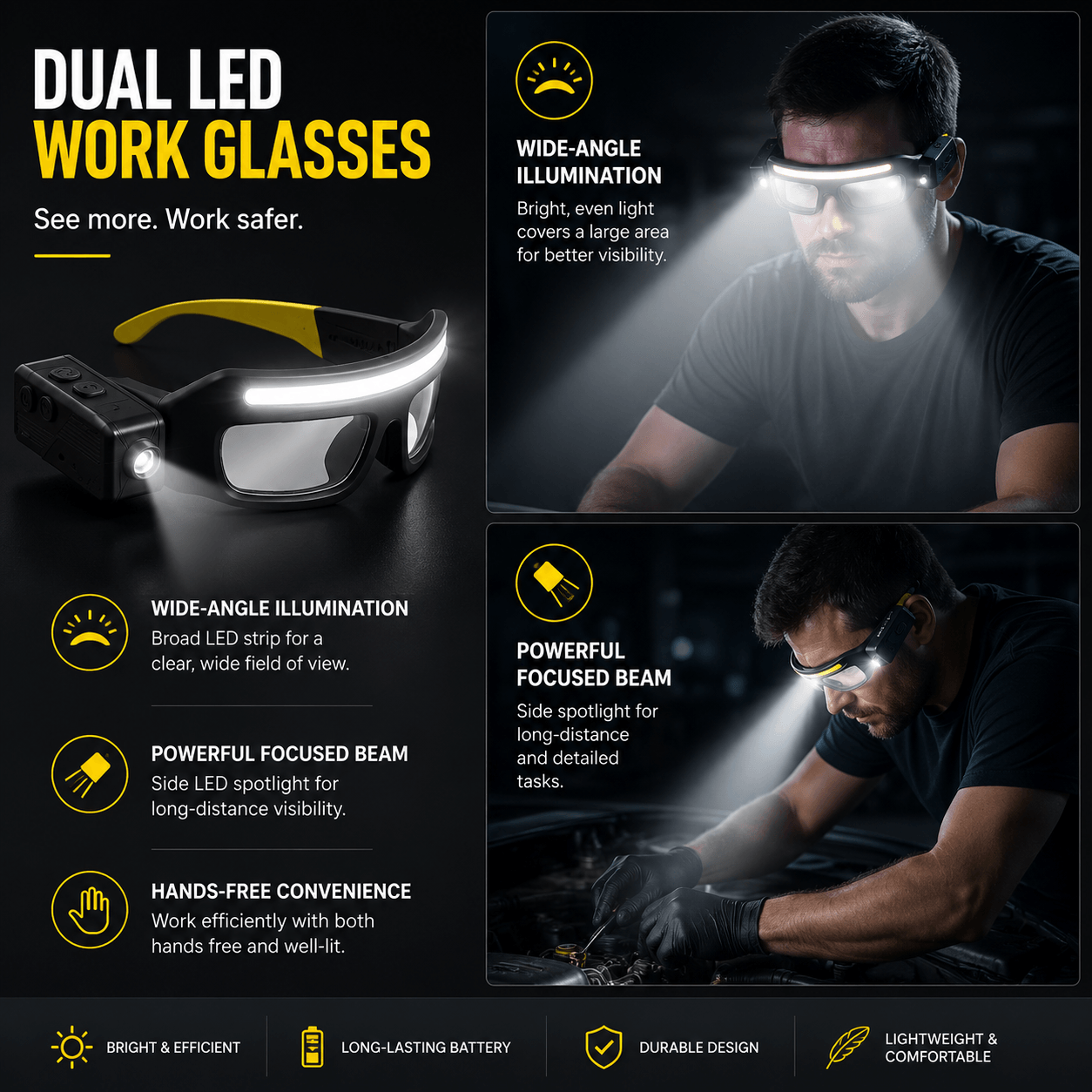 Smart LED Work Glasses