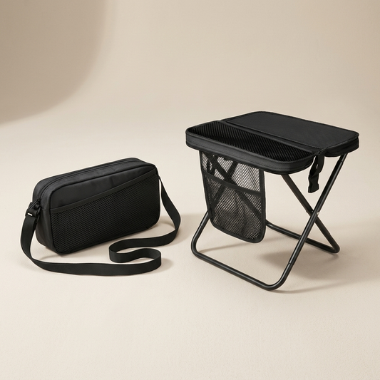 2-in-1 Portable Folding Stool Bag