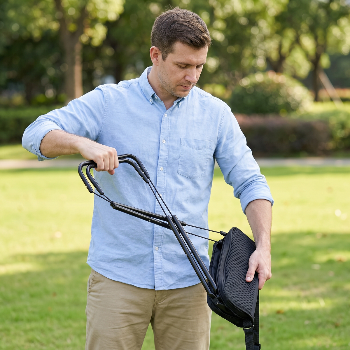 2-in-1 Portable Folding Stool Bag