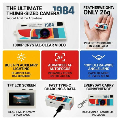 RetroSnap Mini Camera – 1080p HD